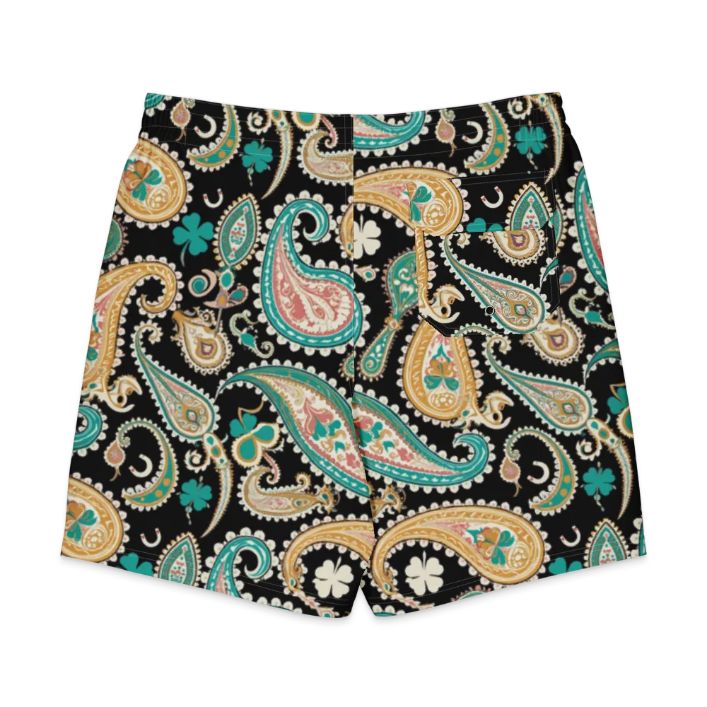 Clover Caravan on Men's Board Shorts — Back