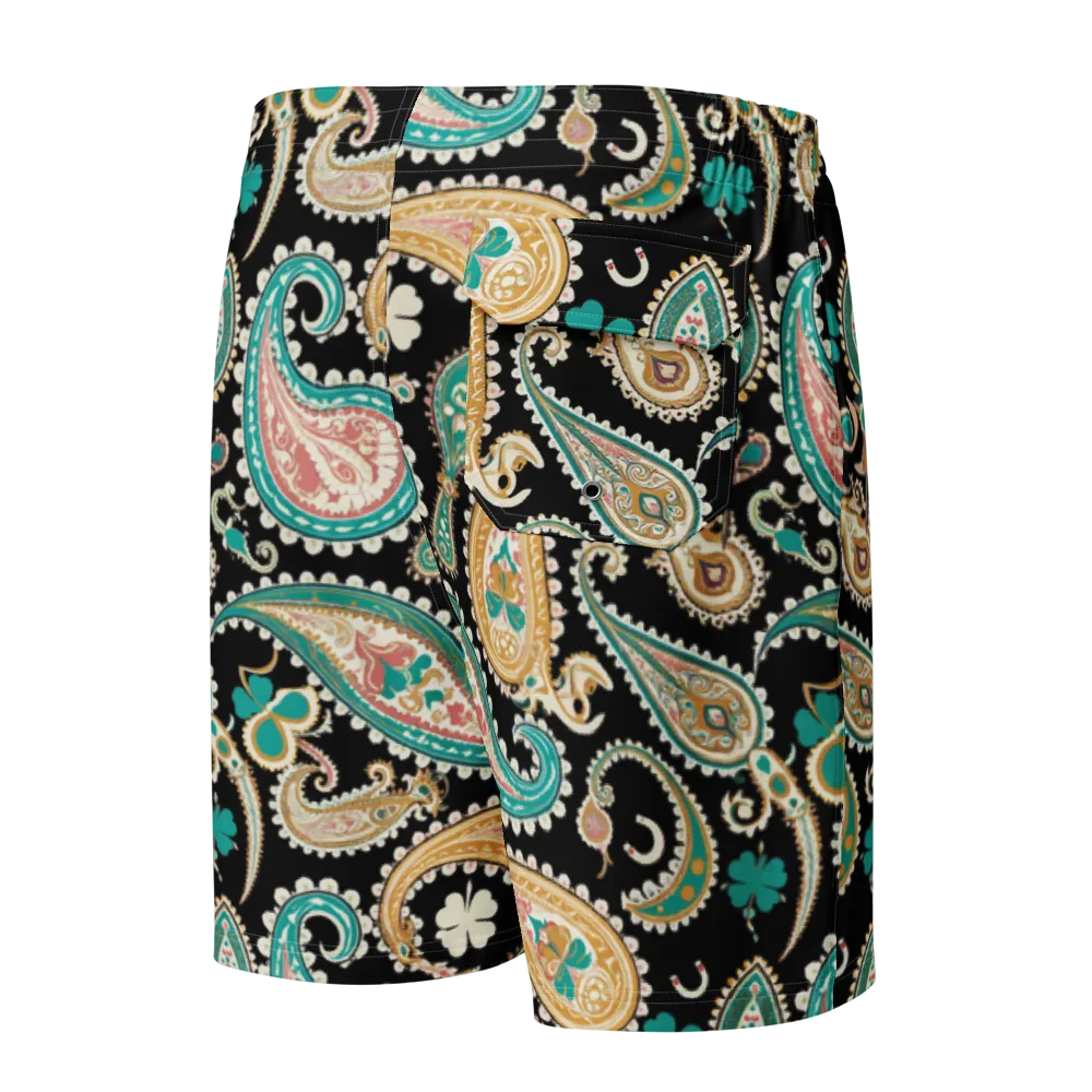 Clover Caravan on Men's Board Shorts — Back