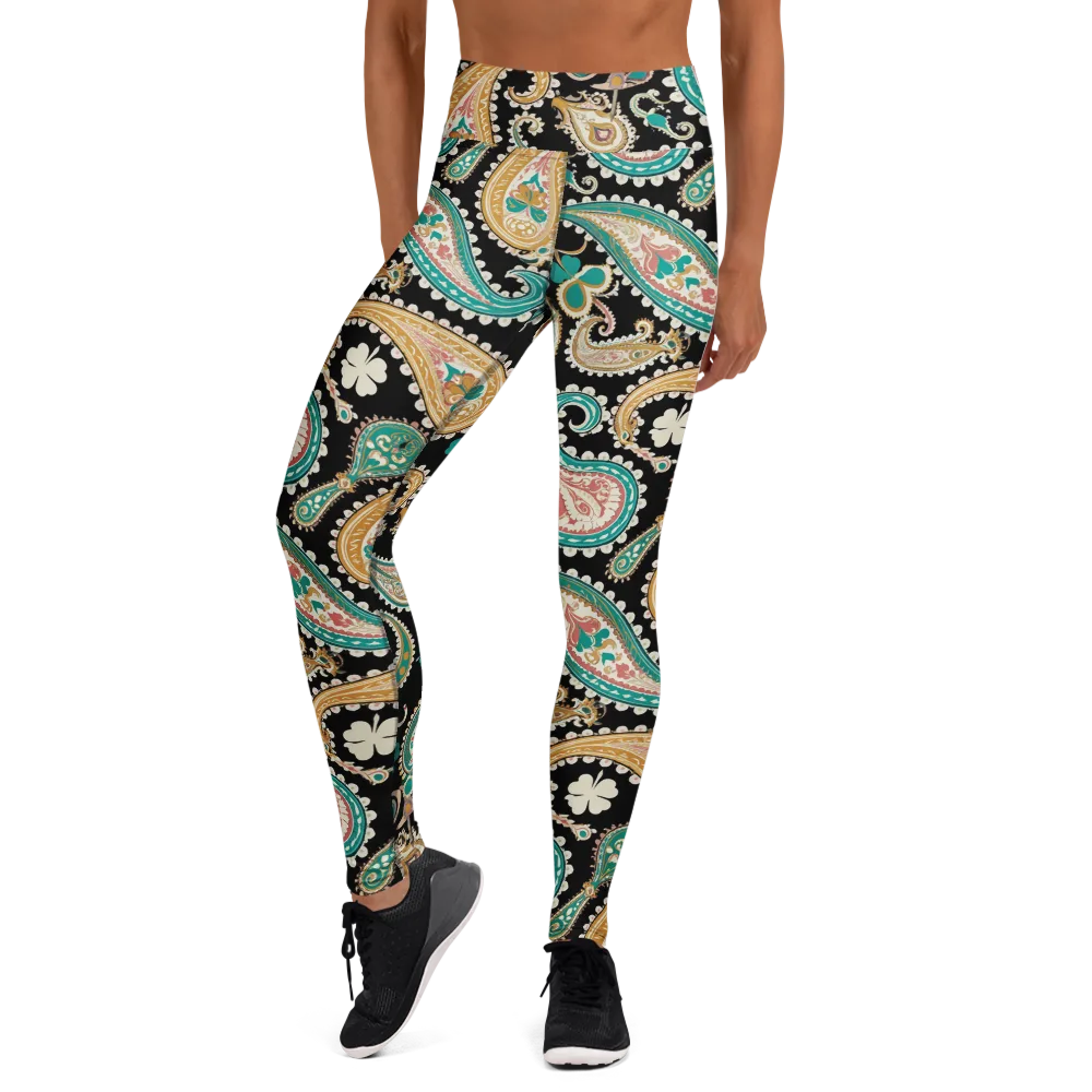 Clover Caravan on Yoga Leggings — Front
