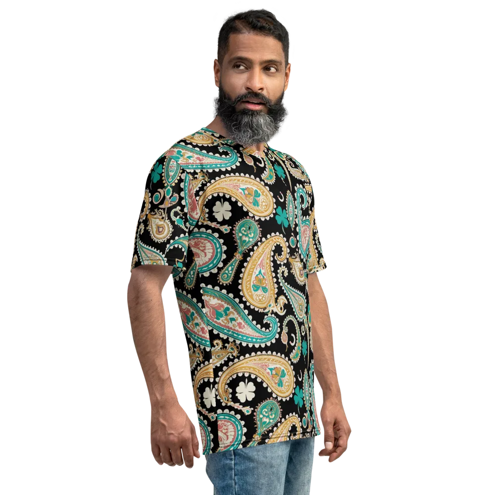 Clover Caravan on Men's Crew Neck T-Shirt — Right
