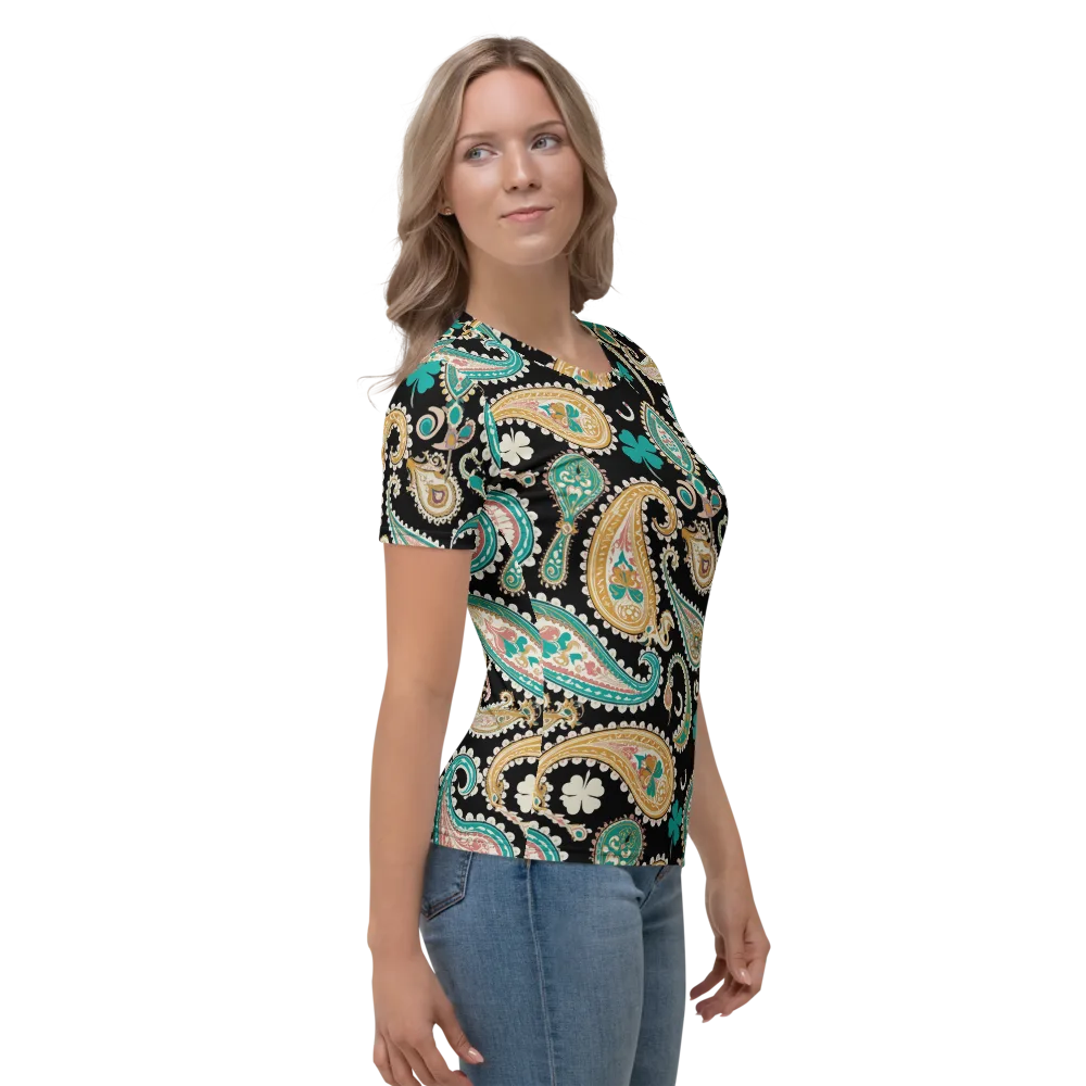 Clover Caravan on Women's Crew Neck T-Shirt — Right