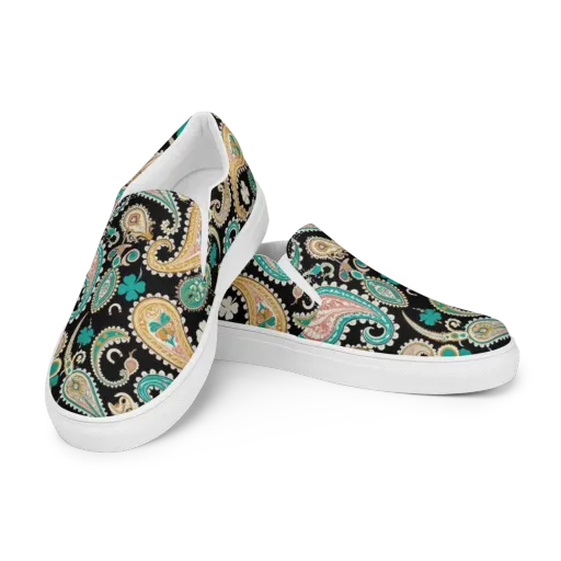 Clover Caravan on a Men's Slip-On Canvas Shoes