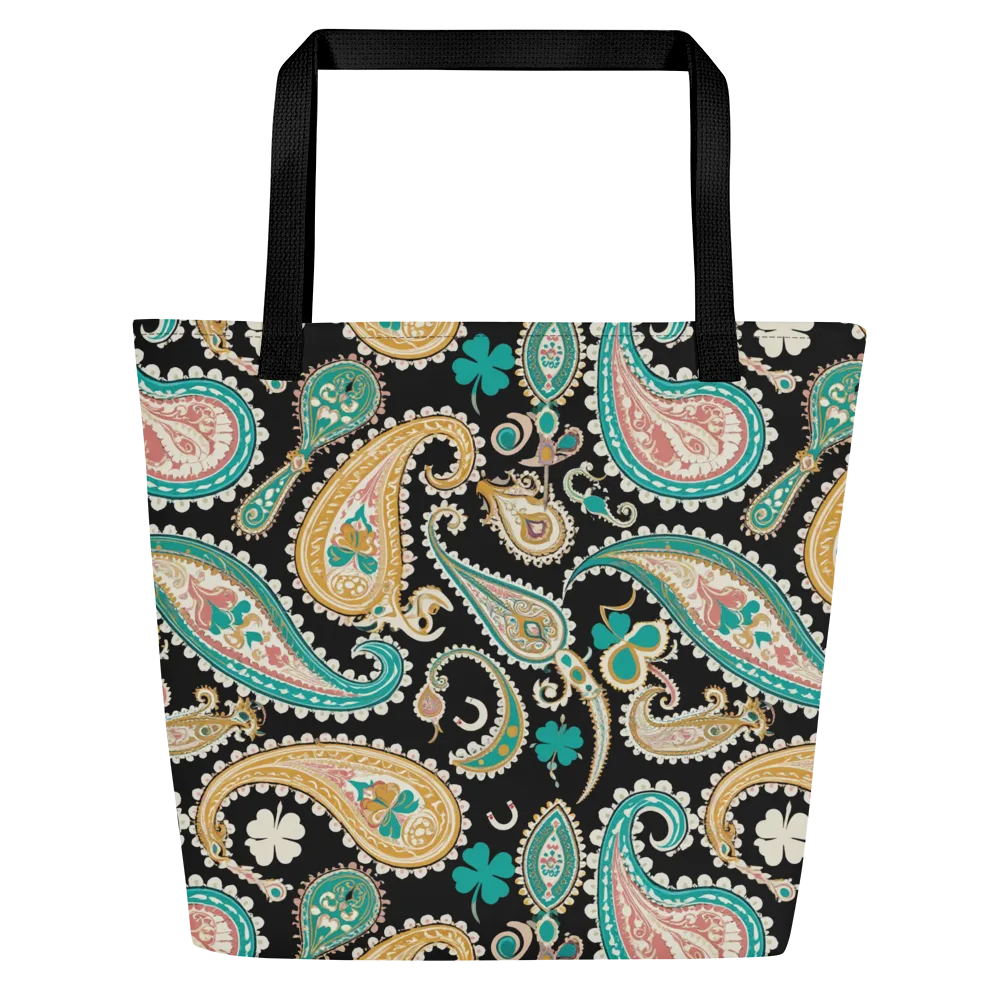 Clover Caravan on Large Tote Bag W/ Pocket — Front