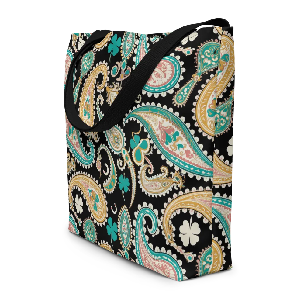 Clover Caravan on Large Tote Bag W/ Pocket — Front