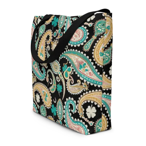 Clover Caravan on a Large Tote Bag W/ Pocket