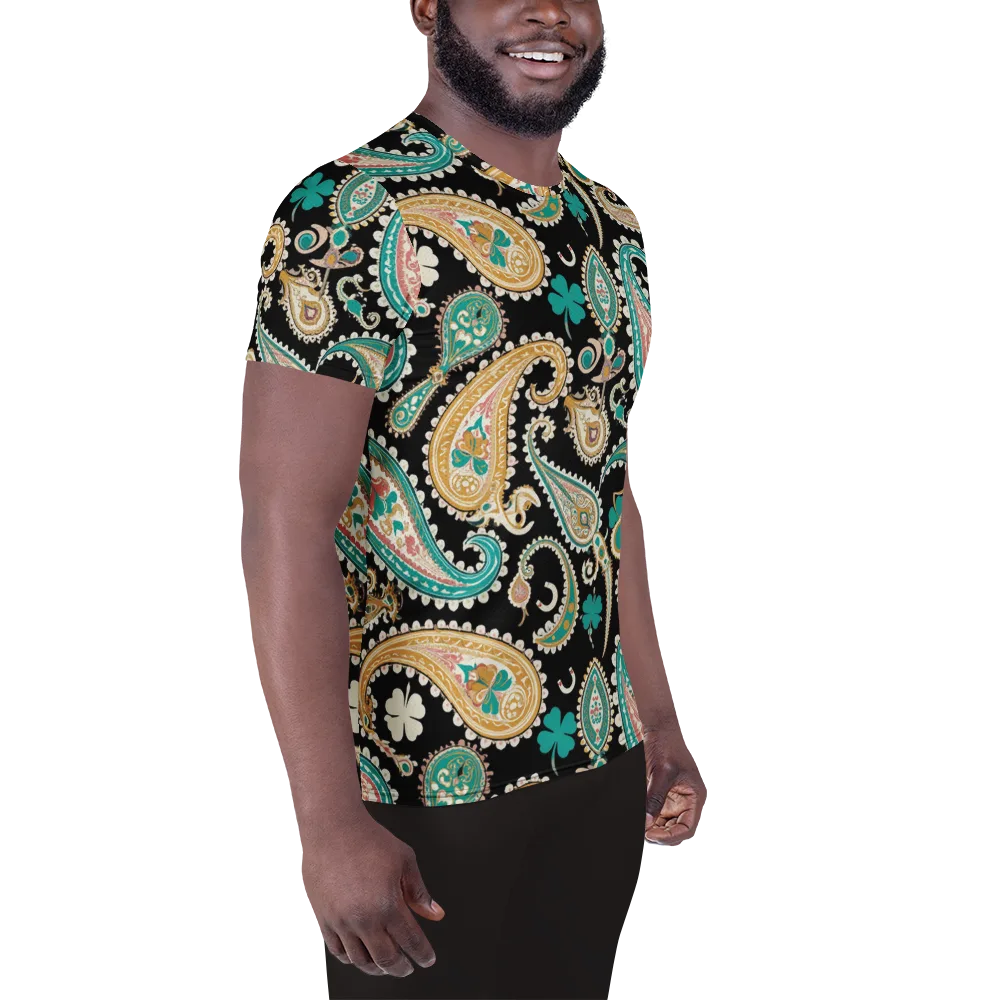Clover Caravan on Men's Athletic T-Shirt — Right