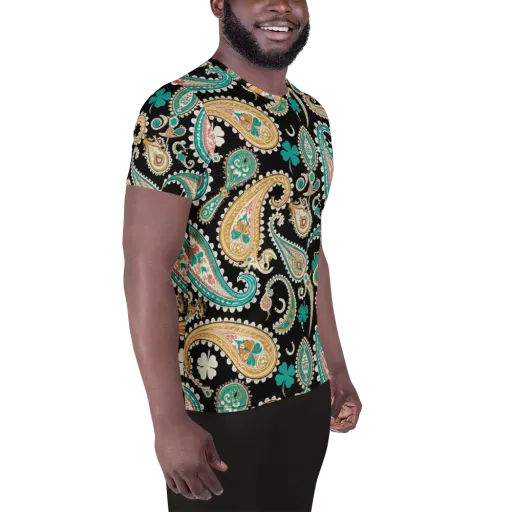 Clover Caravan on a Men's Athletic T-Shirt