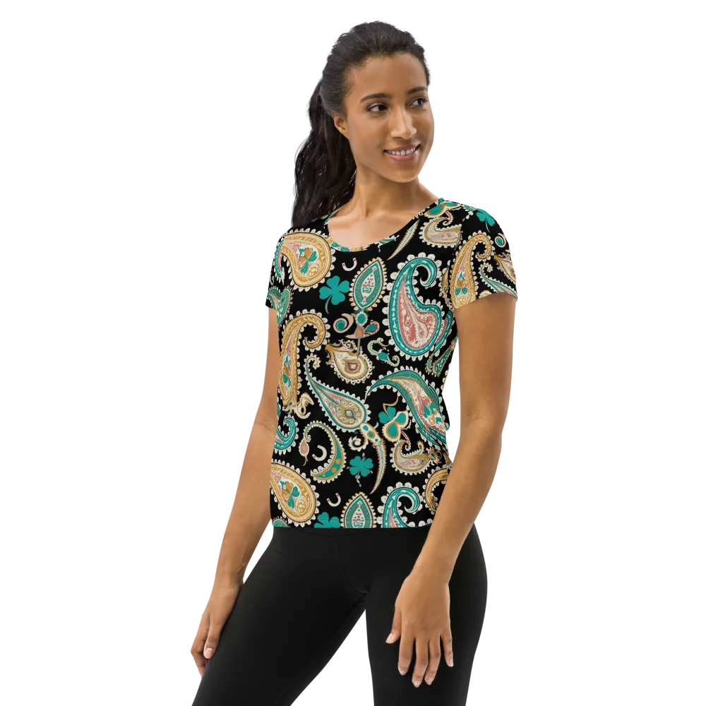 Clover Caravan on Women's Athletic T-Shirt — Left