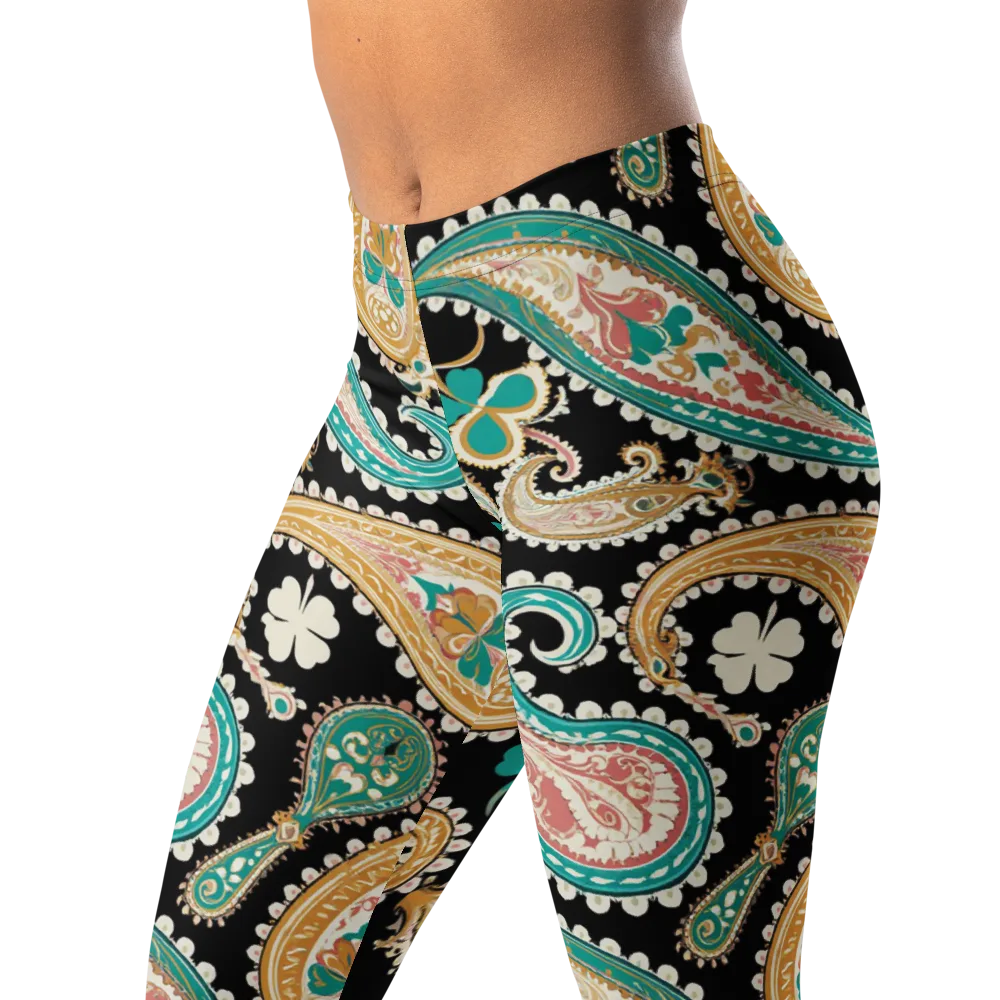 Clover Caravan on Leggings — Left Front