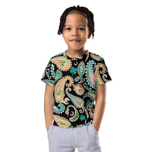 Clover Caravan on a Kids Crew Neck T-Shirt