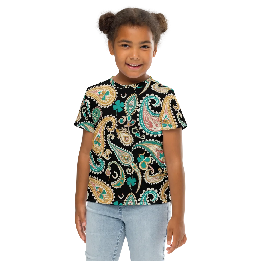 Clover Caravan on Kids Crew Neck T-Shirt — Front