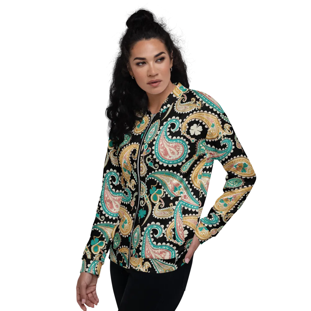 Clover Caravan on Bomber Jacket — Left