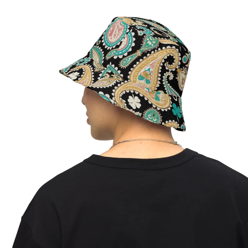 Clover Caravan on Reversible Bucket Hat — Back Inside