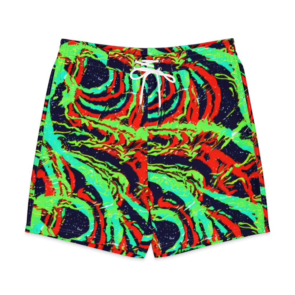Cyber Jungle on Men's Board Shorts — Front