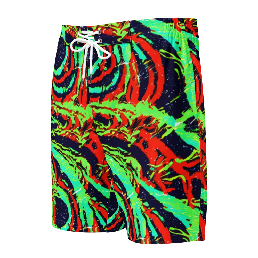 Cyber Jungle on Men's Board Shorts — Front