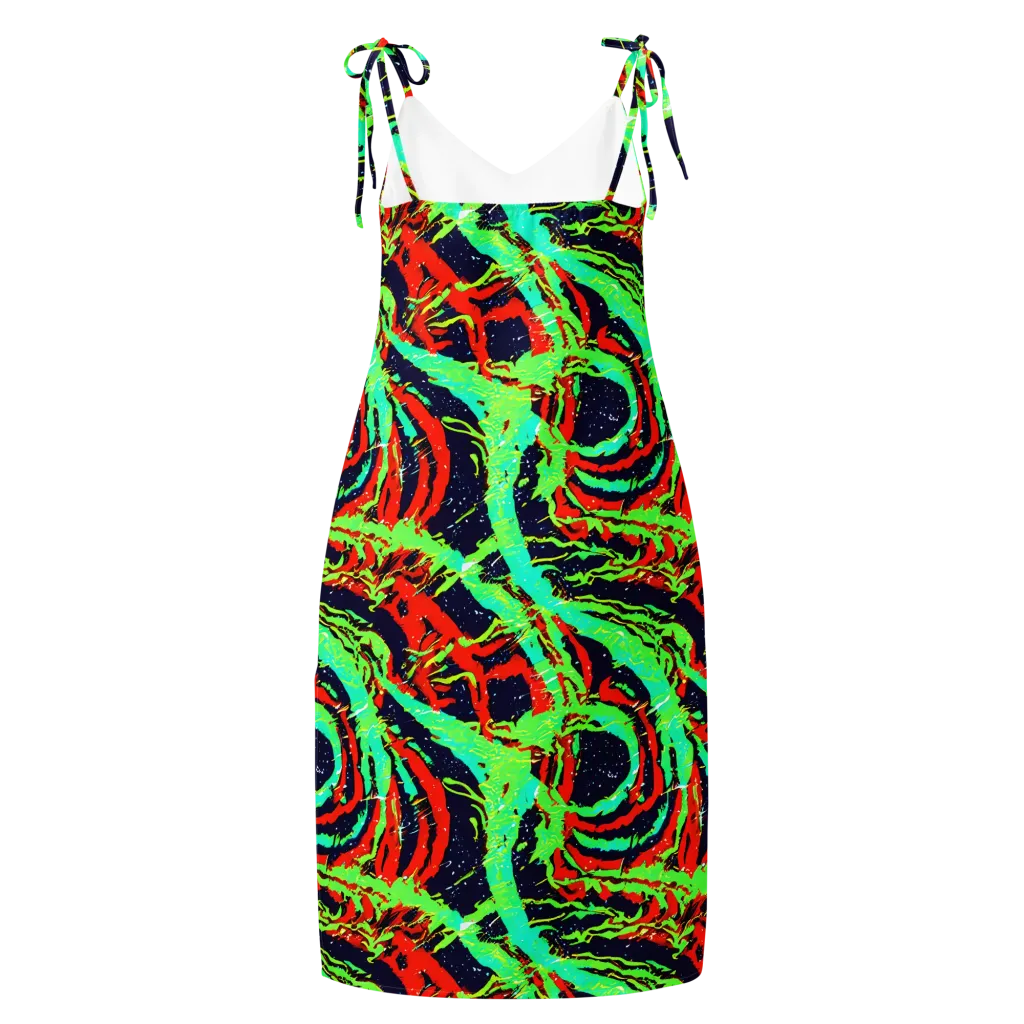 Cyber Jungle on Slip Dress — Back