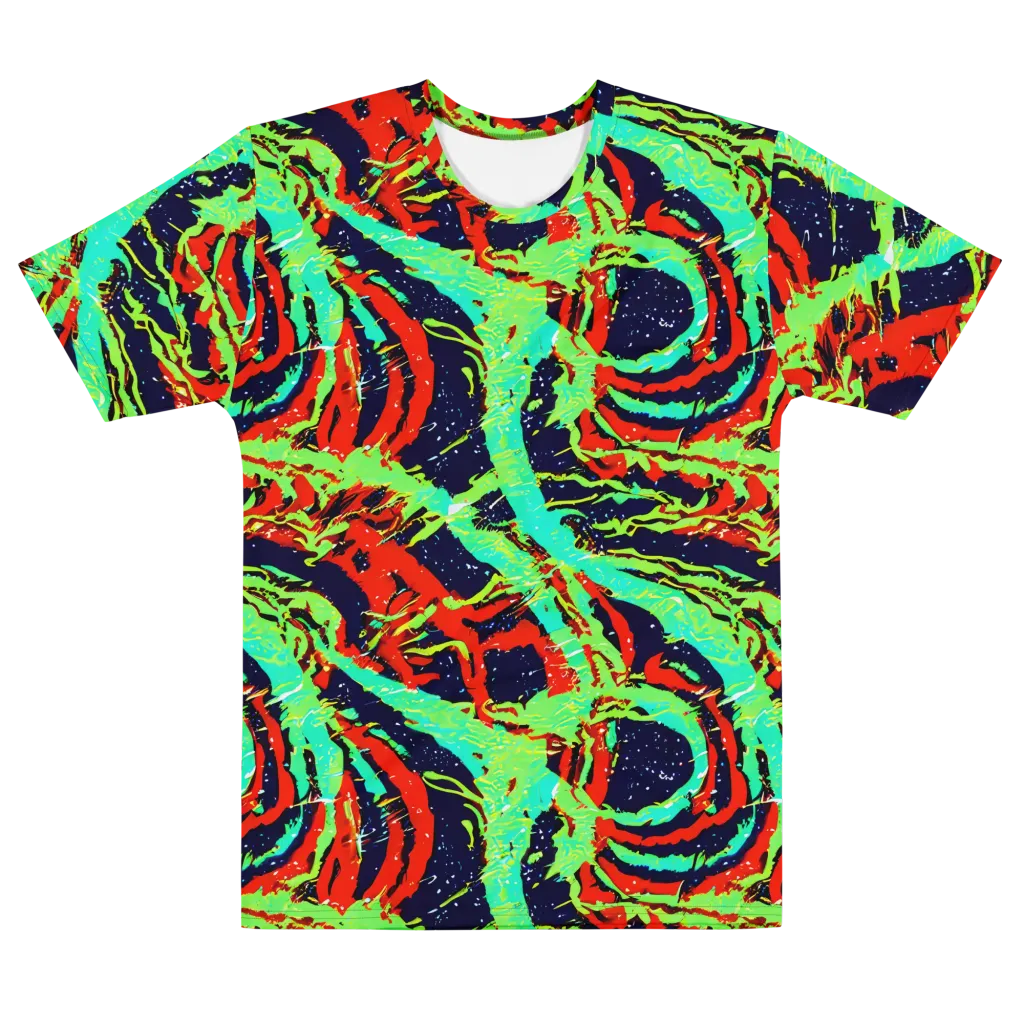 Cyber Jungle on Men's Cotton Crew Neck T-Shirt — Front
