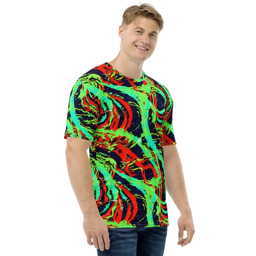 Cyber Jungle on Men's Crew Neck T-Shirt — Right