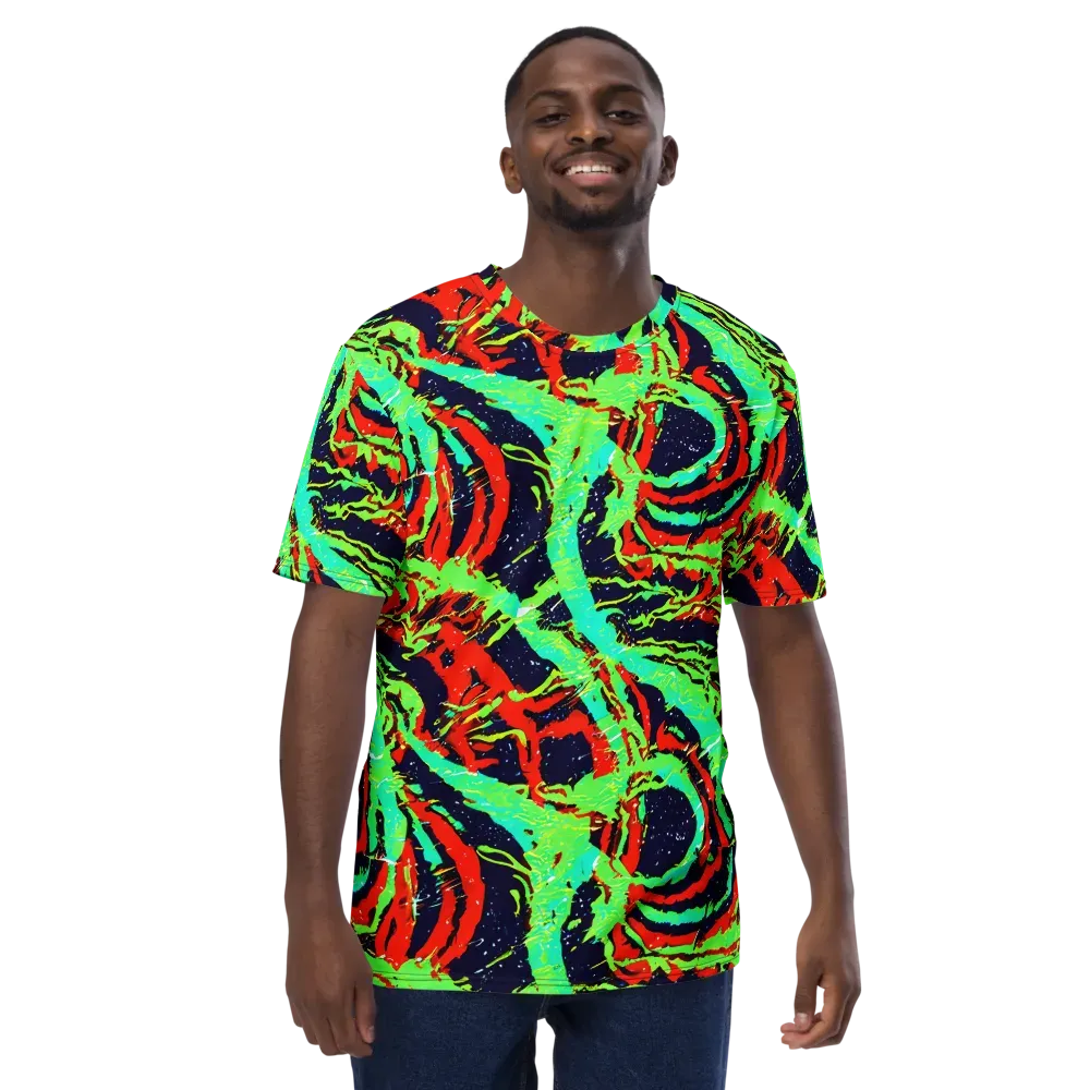 Cyber Jungle on Men's Crew Neck T-Shirt — Front