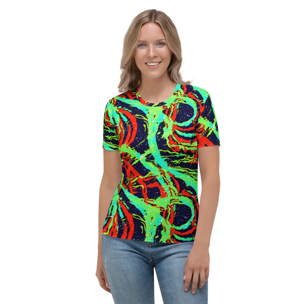 Cyber Jungle on Women's Crew Neck T-Shirt — Front