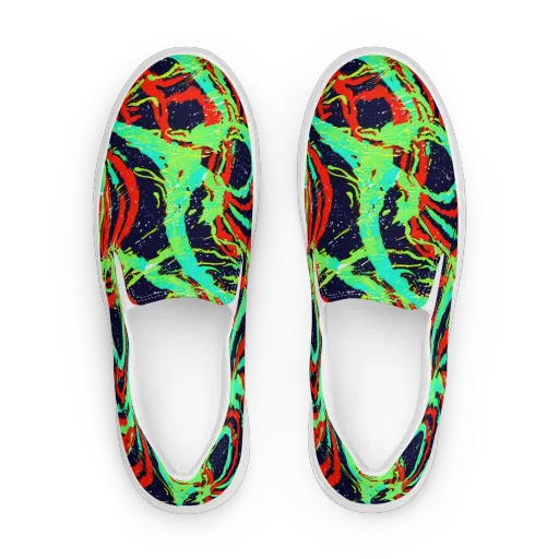 Cyber Jungle on a Women's Slip-On Canvas Shoes