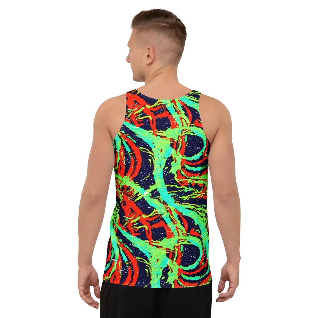 Cyber Jungle on Men's Tank Top — Back