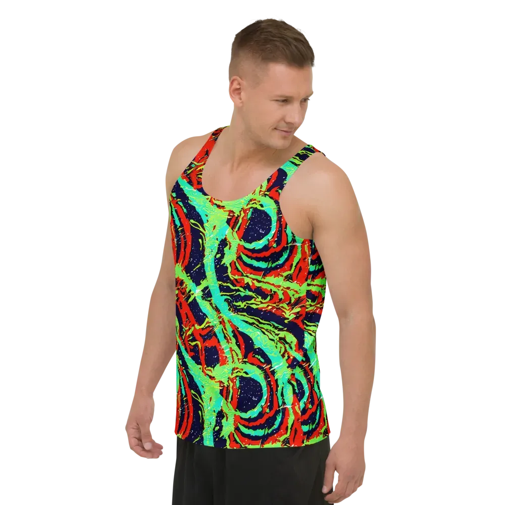 Cyber Jungle on Men's Tank Top — Left Front
