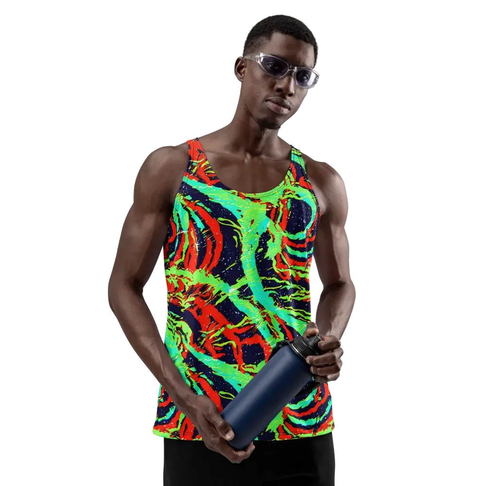 Cyber Jungle on Men's Tank Top — Front