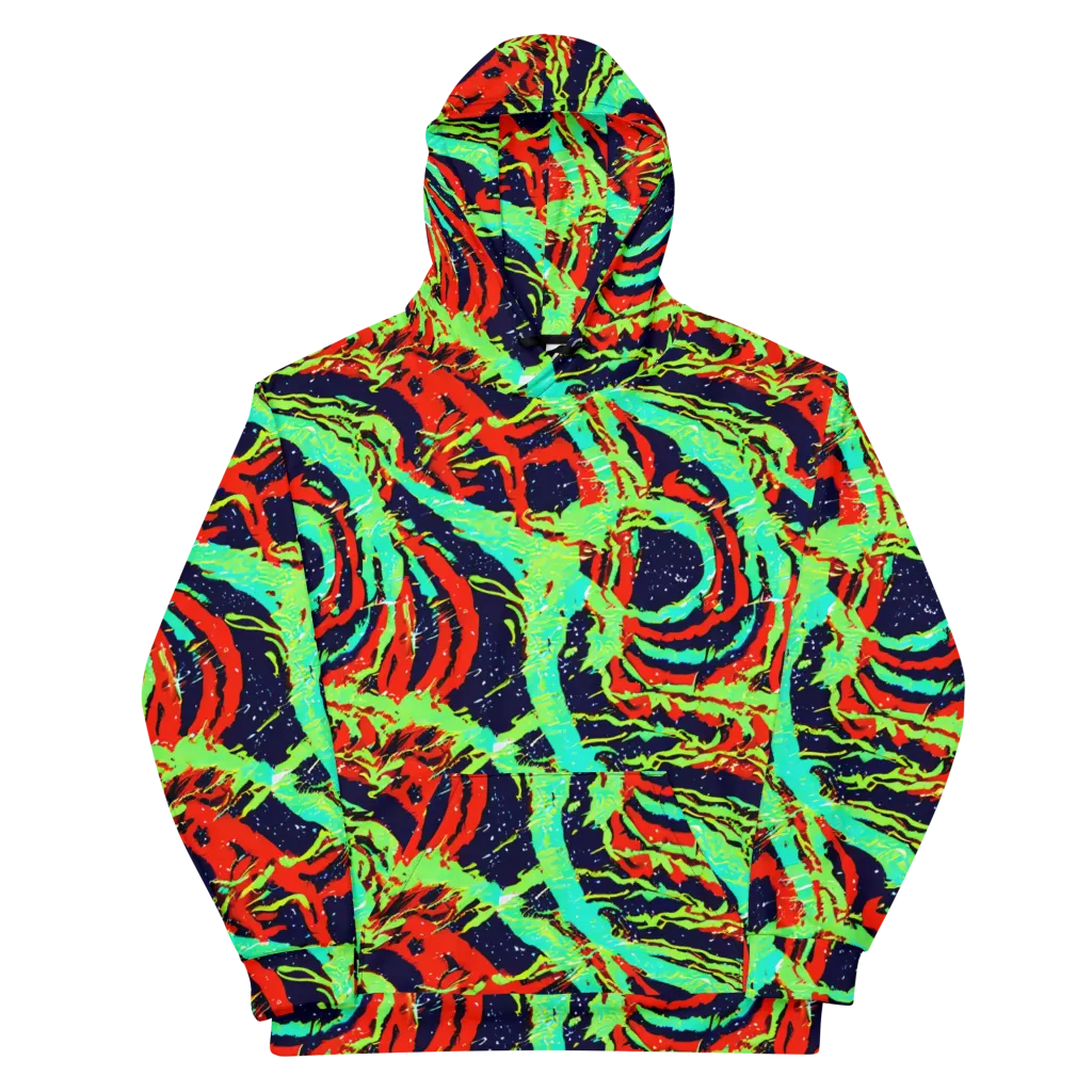 Cyber Jungle on Cotton Hoodie — Front
