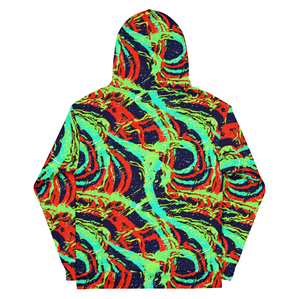 Cyber Jungle on Cotton Hoodie — Back