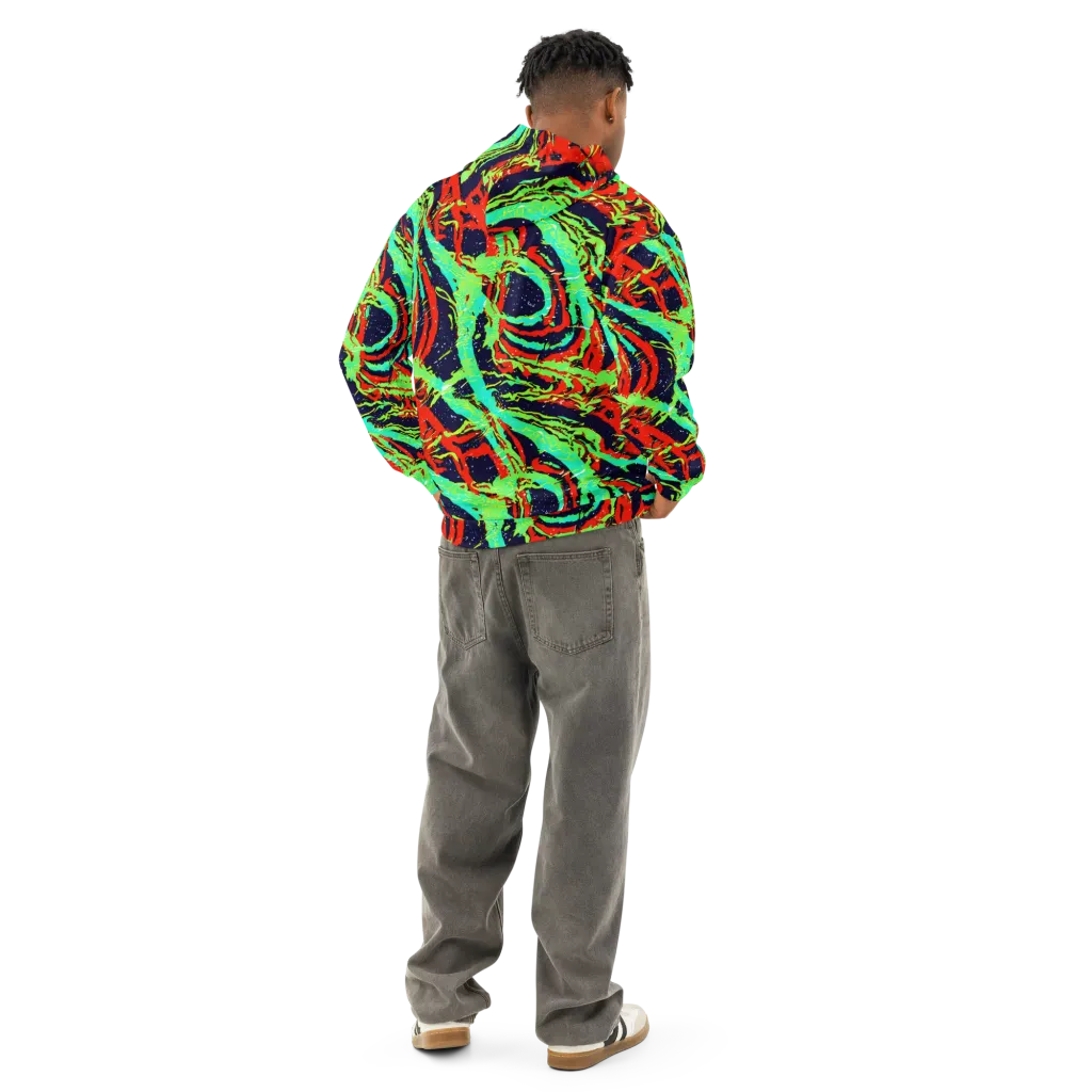 Cyber Jungle on Cotton Hoodie — Back