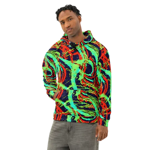 Cyber Jungle on a Cotton Hoodie