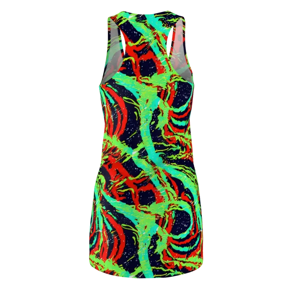Cyber Jungle on Racerback Dress — Back