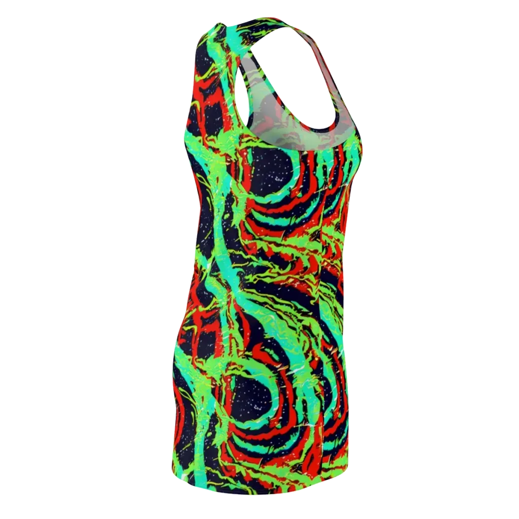Cyber Jungle on Racerback Dress — Back Side