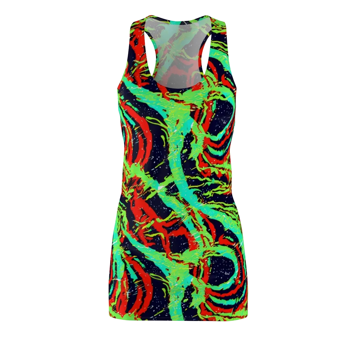 Cyber Jungle on Racerback Dress — Front