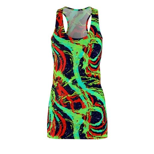 Cyber Jungle on a Racerback Dress