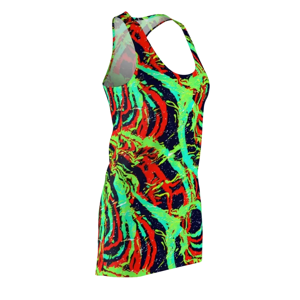 Cyber Jungle on Racerback Dress — Front Side