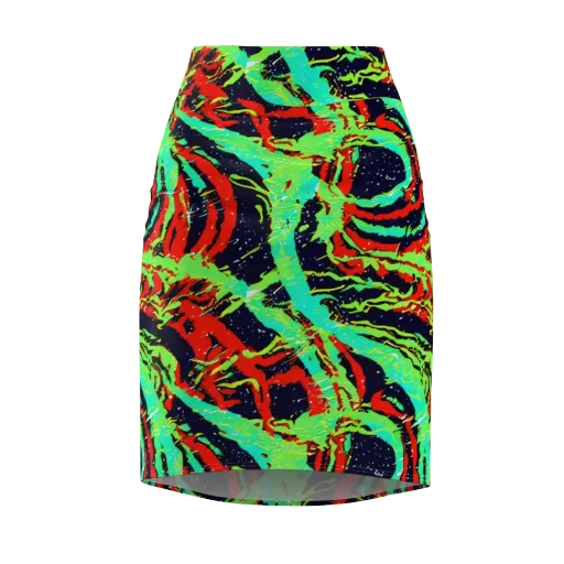Cyber Jungle on a Pencil Skirt