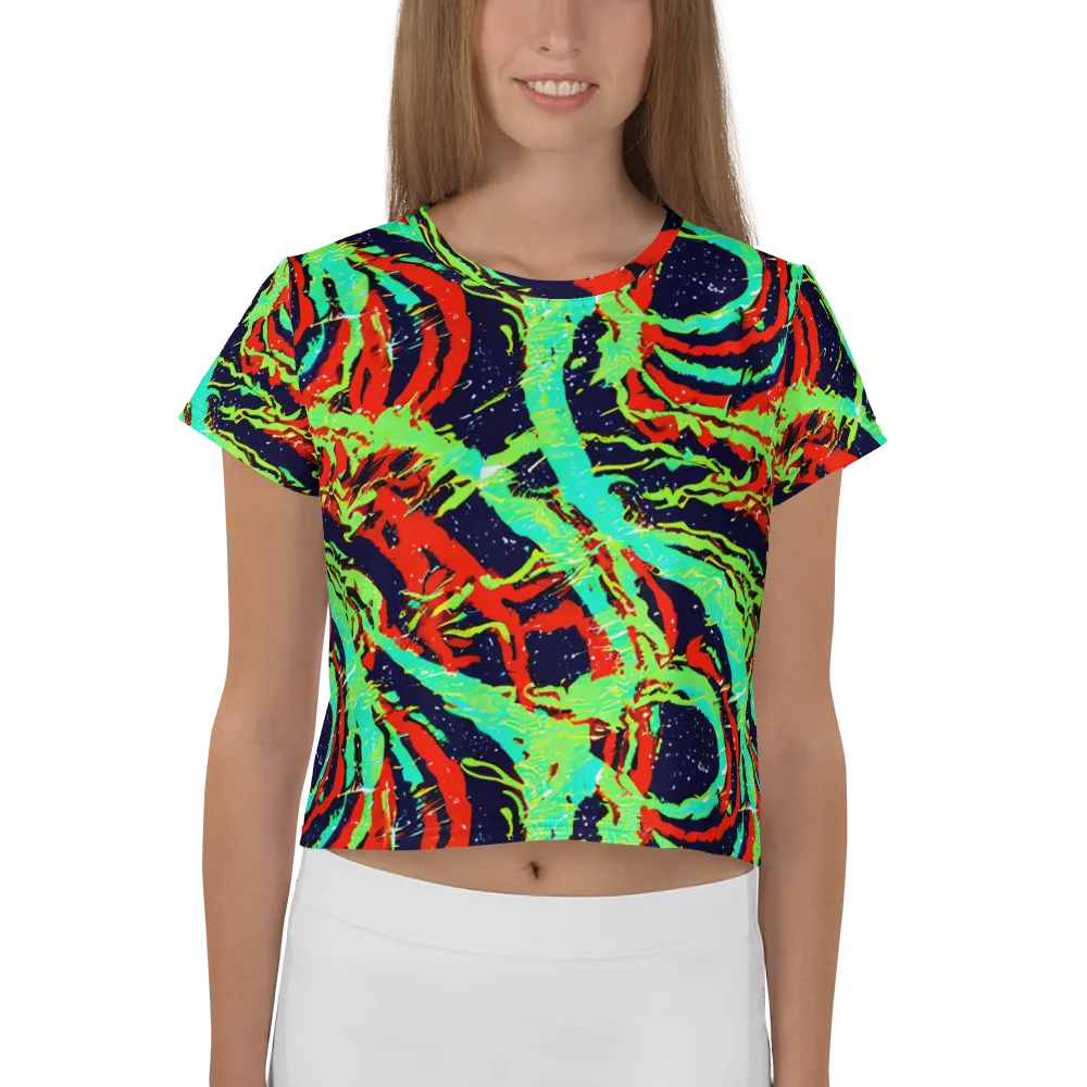 Cyber Jungle on Crop Tee — Front