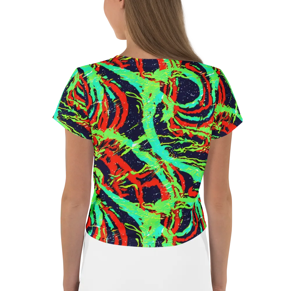 Cyber Jungle on Crop Tee — Back