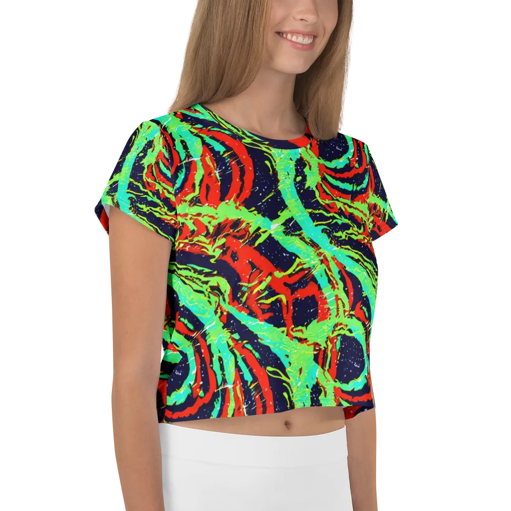 Cyber Jungle on Crop Tee — Right