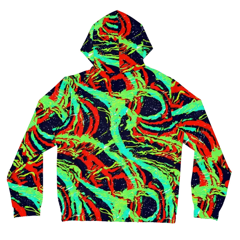 Cyber Jungle on Women's Full-Zip Hoodie — Back
