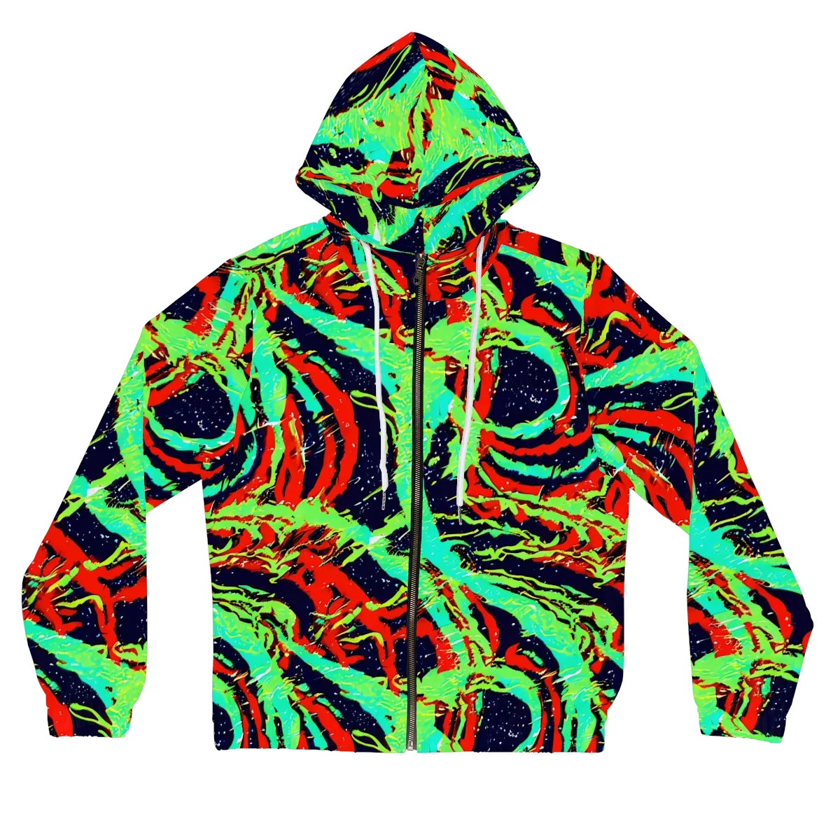 Cyber Jungle on Women's Full-Zip Hoodie — Front