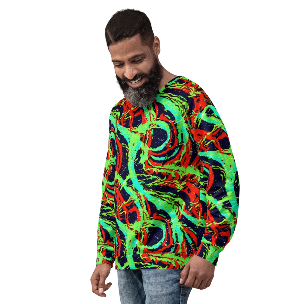 Cyber Jungle on Sweatshirt — Left Front