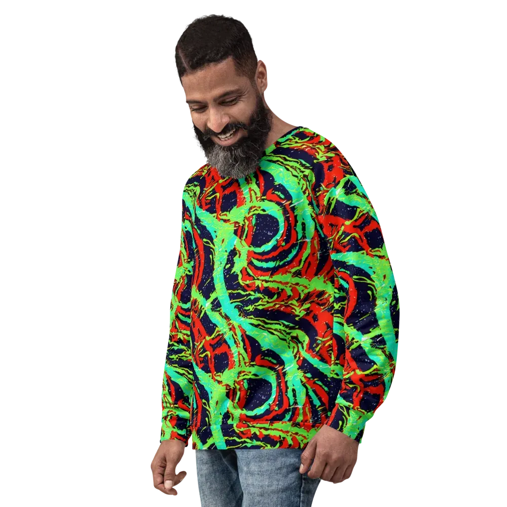 Cyber Jungle on Sweatshirt — Left Front