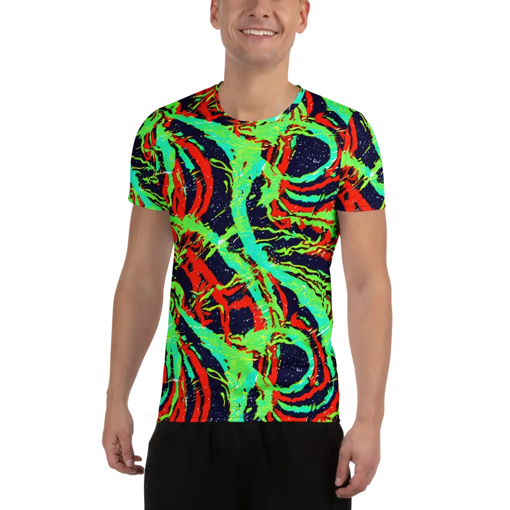 Cyber Jungle on Men's Athletic T-Shirt — Front