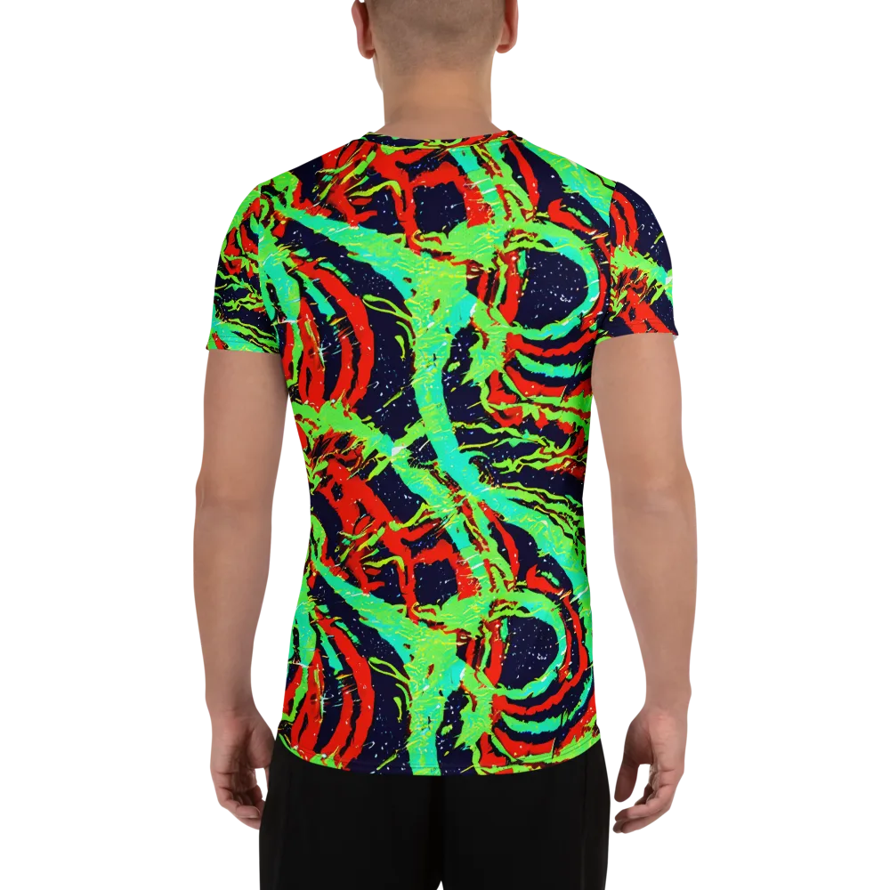 Cyber Jungle on Men's Athletic T-Shirt — Back