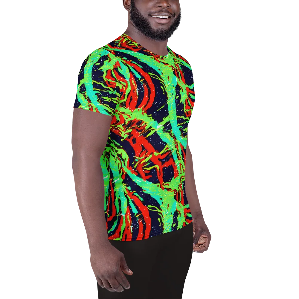 Cyber Jungle on Men's Athletic T-Shirt — Right