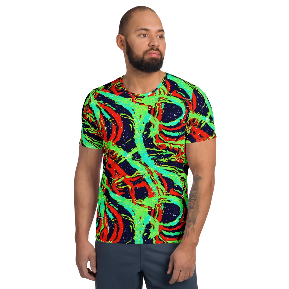 Cyber Jungle on Men's Athletic T-Shirt — Front