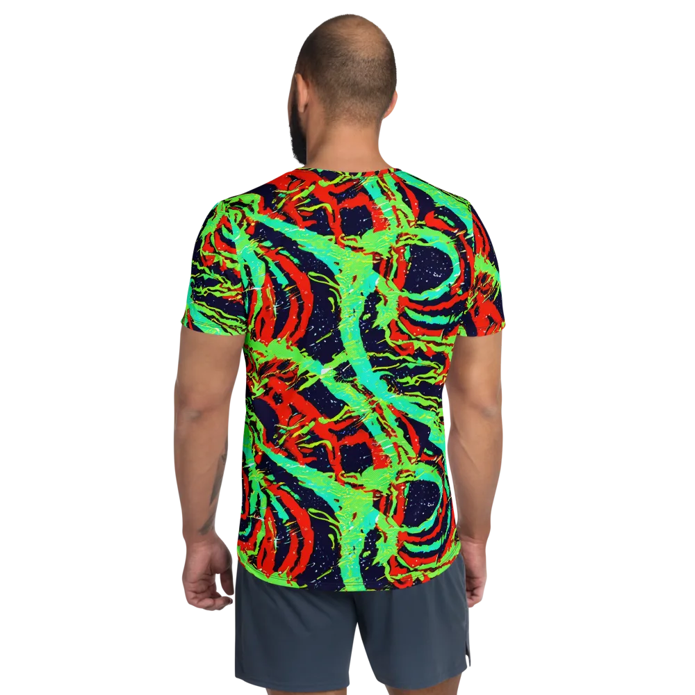 Cyber Jungle on Men's Athletic T-Shirt — Back